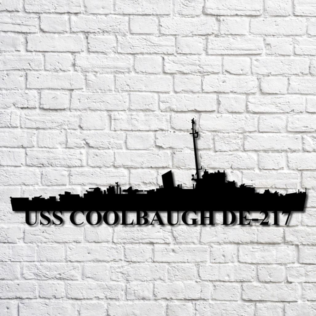 Uss Coolbaugh De-217 Navy Ship Metal Art, Custom Us Navy Ship Cut Metal ...