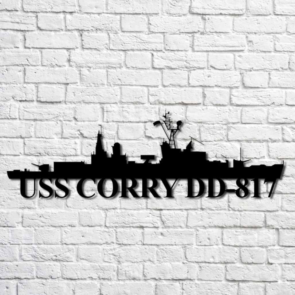 uss-corry-dd-817-navy-ship-metal-art-custom-us-navy-ship-cut-metal