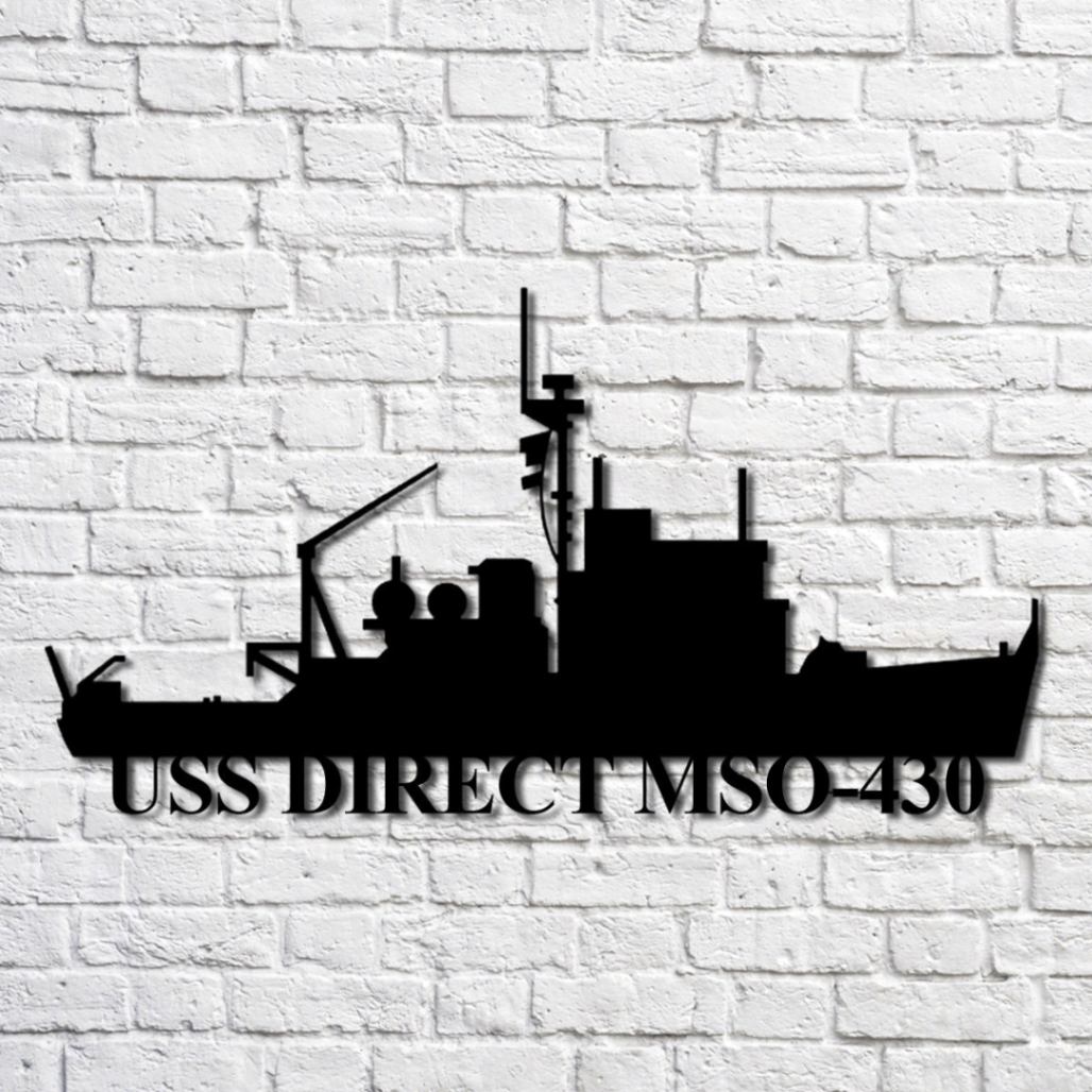 Uss Direct Mso-430 Navy Ship Metal Art, Custom Us Navy Ship Cut Metal 