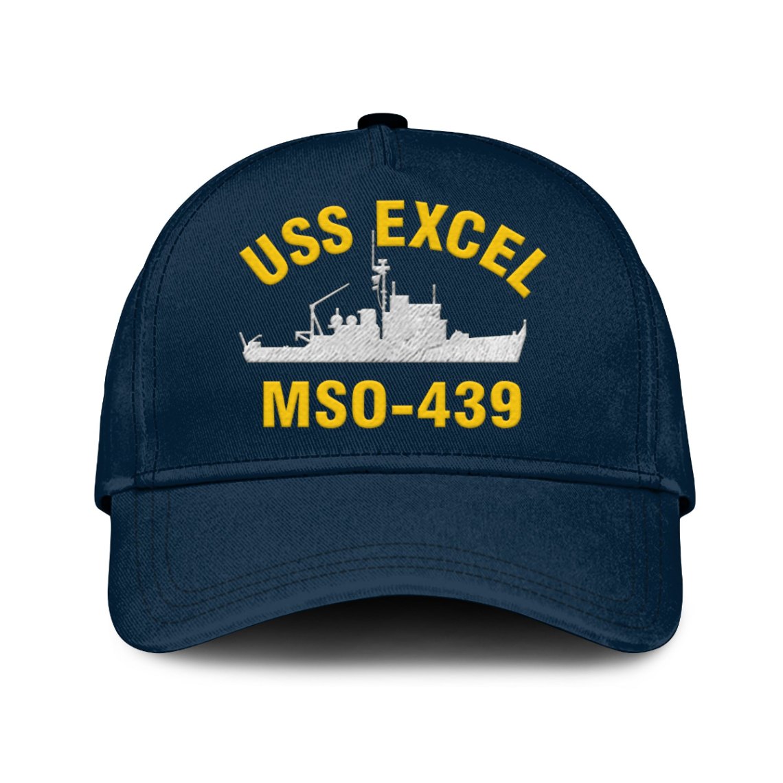 Uss Excel Mso-439 Classic Cap, Custom Print/embroidered Us Navy Ships