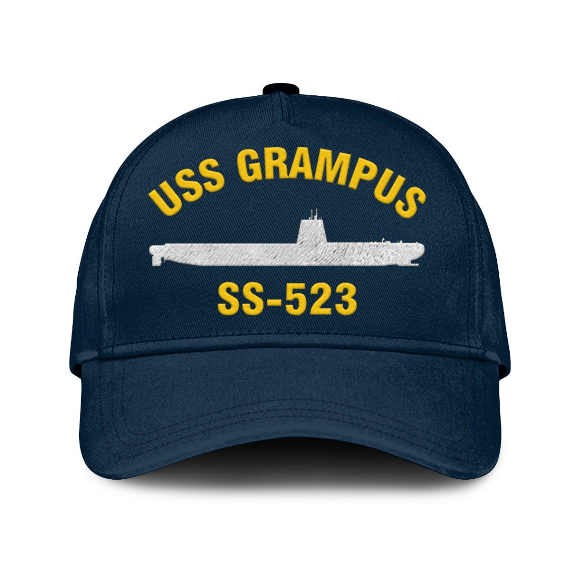 Uss Grampus Ss-523 Classic Cap, Custom Print/embroidered Us Navy Ships