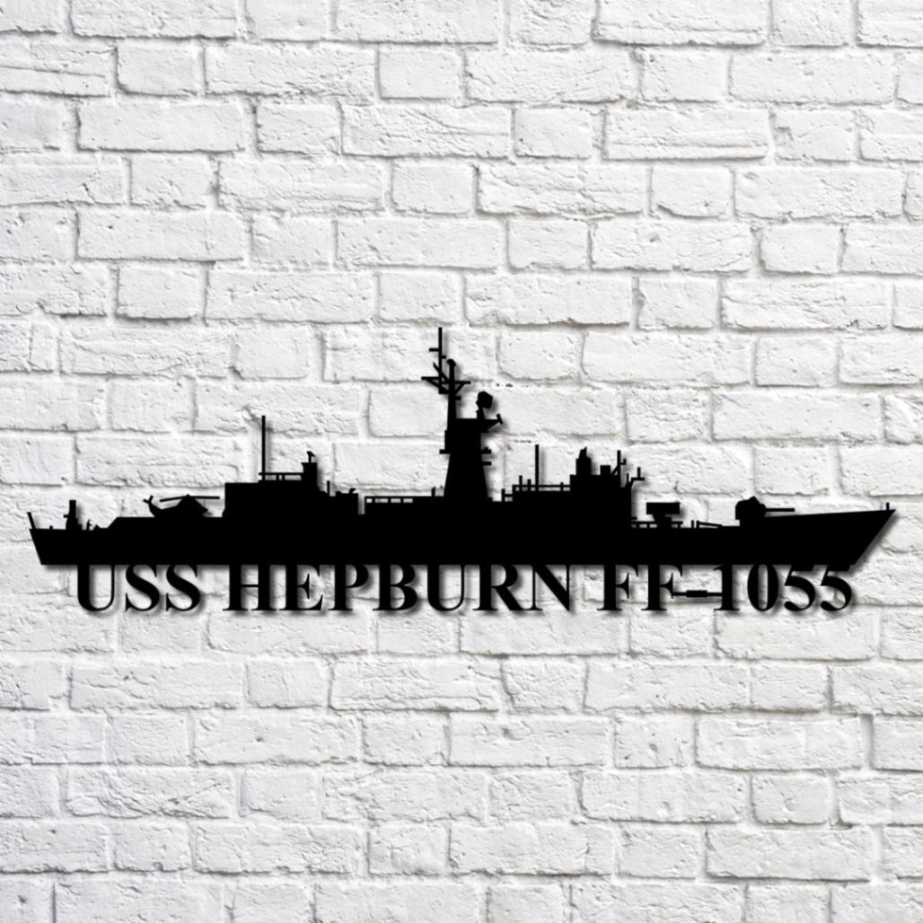 uss-hepburn-ff-1055-navy-ship-metal-art-custom-us-navy-ship-cut-metal-sign-gift-for-navy