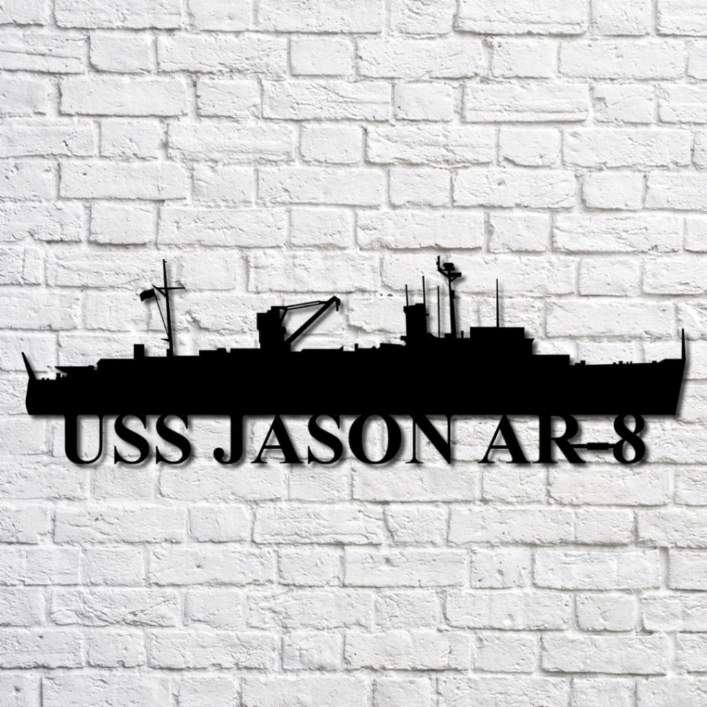 Uss Jason Ar-8 Navy Ship Metal Art, Custom Us Navy Ship Cut Metal Sign ...