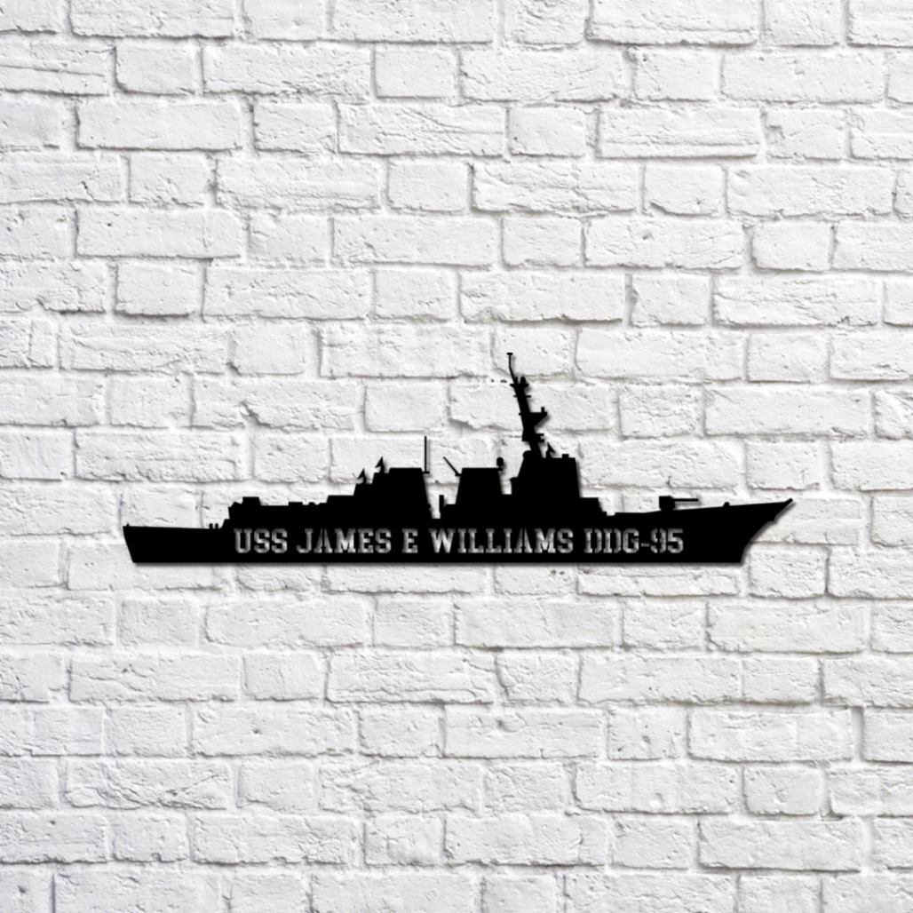 Uss James E Williams Ddg-95 Navy Ship Metal Sign, Memory Wall Metal Sign Gift For Navy Veteran