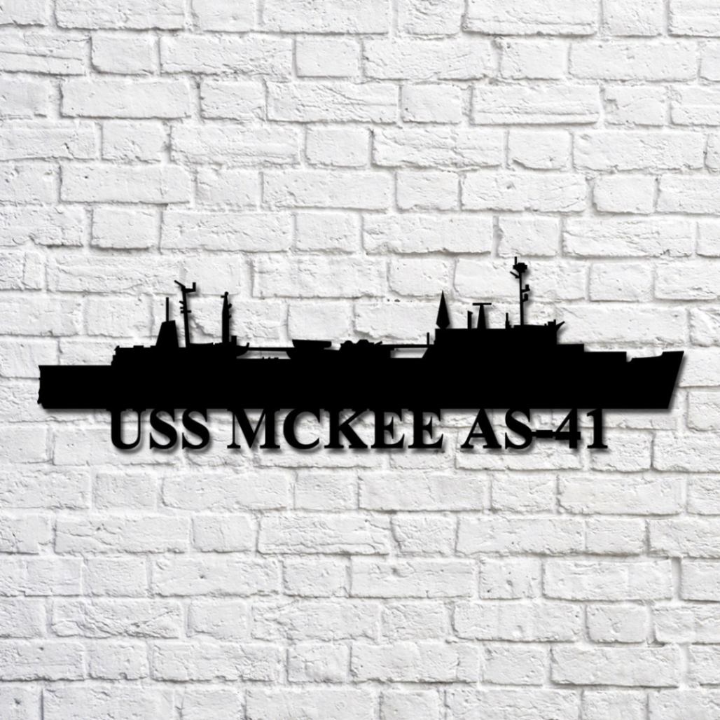 Uss Mckee As 41 Navy Ship Metal Art, Custom Us Navy Ship Cut Metal Sign ...