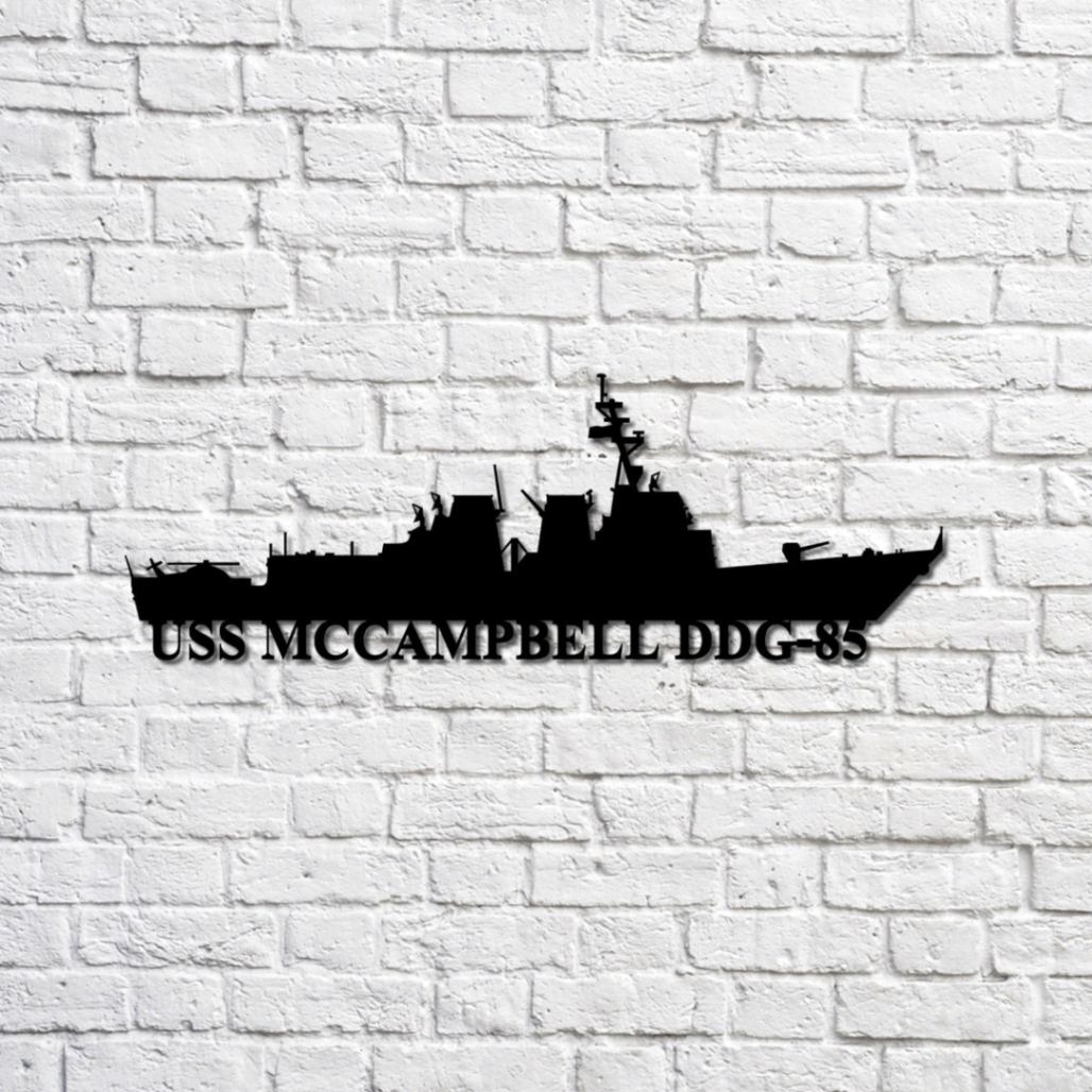 Uss Mccampbell Ddg-85 Navy Ship Metal Sign, Memory Wall Metal Sign Gift ...