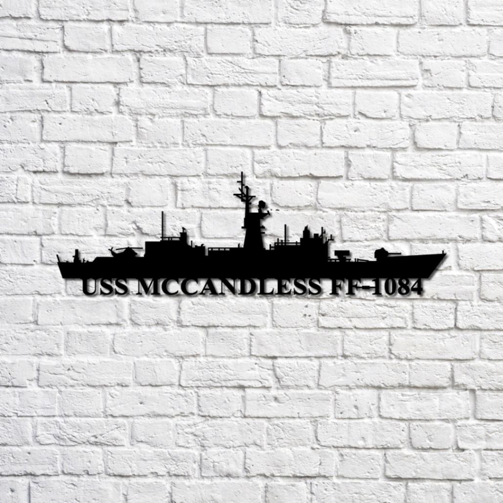 Uss Mccandless Ff-1084 Navy Ship Metal Sign, Memory Wall Metal Sign ...