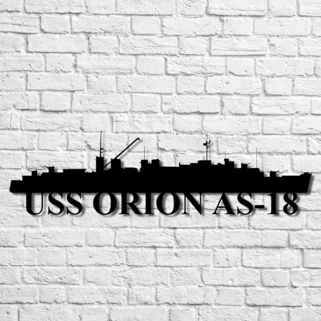 Uss Orion As18 Navy Ship Metal Art, Gift For Navy Veteran, Navy Ships