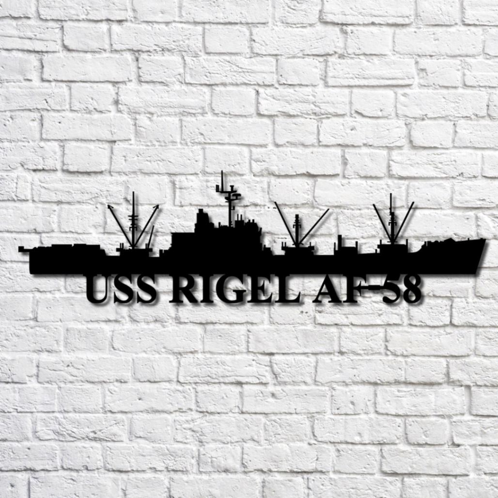 uss-rigel-af-58-navy-ship-metal-art-gift-for-navy-veteran-navy-ships