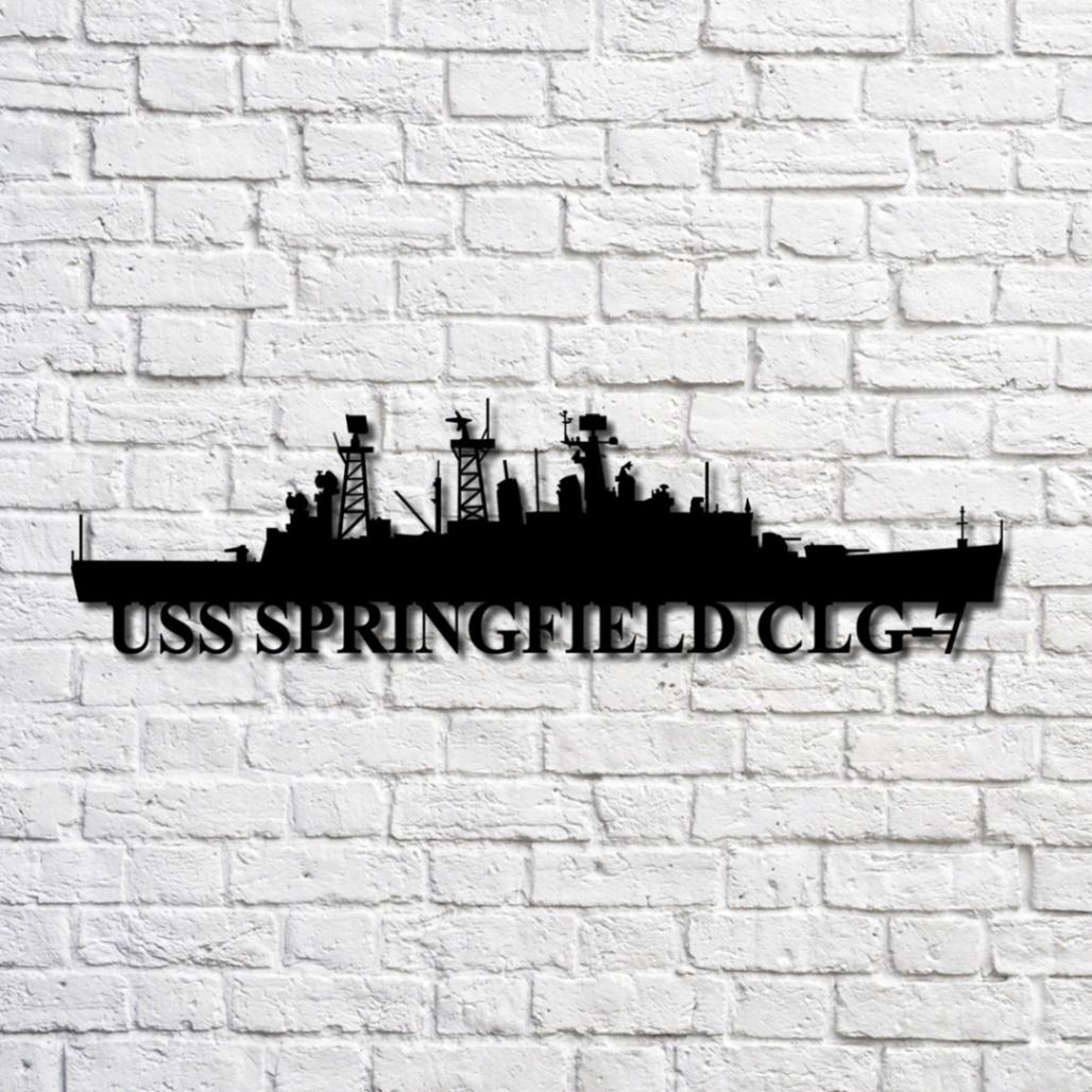 Uss Springfield Clg-7 Navy Ship Metal Art, Gift For Navy Veteran, Navy ...