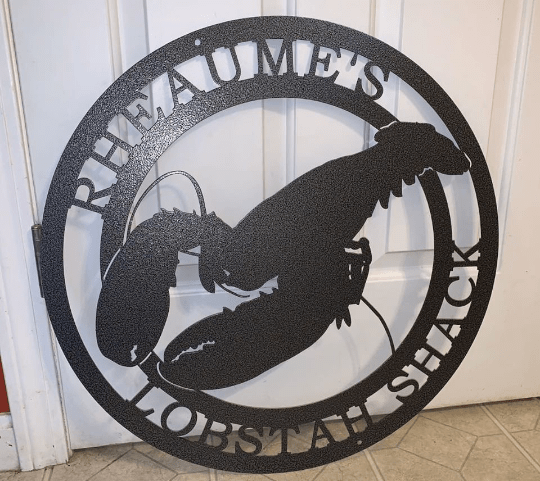 Personalized Lobster Metal Sign, Cut Metal Sign, Metal Wall Art, Metal House Sign