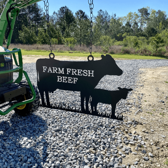 Personalized Angus Cow Farm Sign, Cut Metal Sign, Metal Wall Art, Metal House Sign