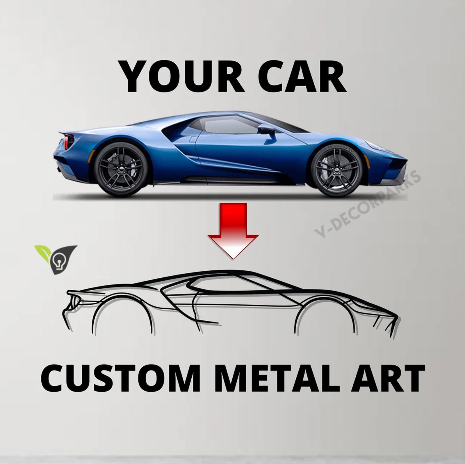 Custom Your Vehicle Photo To Metal Wall Art, Your Bike Photo To Silhouette Metal Sign, Silhouette Metal Wall Art