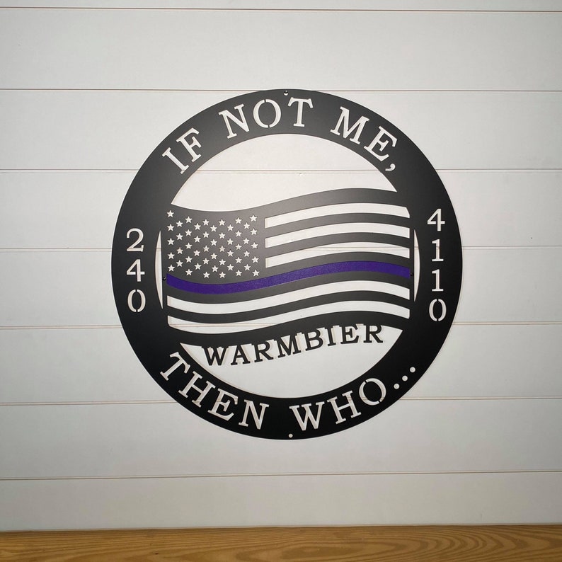 Military,veteran Memorial Sign, First Responder Personalized Sign, Police Office Wall Decor