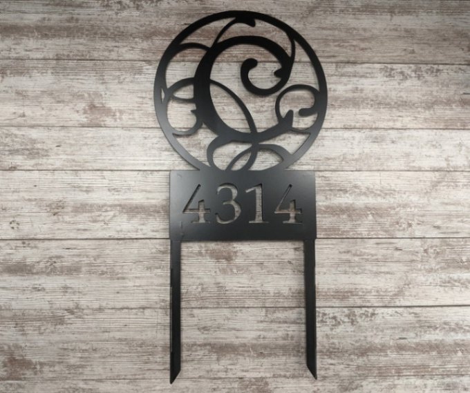 Monogram House Number Sign, Great House Warming Gift! Address Sign, House Sign, Custom Metal Sign, Custom Address Sign, Custom House Sign