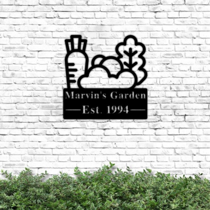 Garden Personalized Metal Sign, Vegetable Garden Metal Wall Art, Garden Outdoor Sign Gift For Mom/grandma, Fresh Garden Hanging Sign