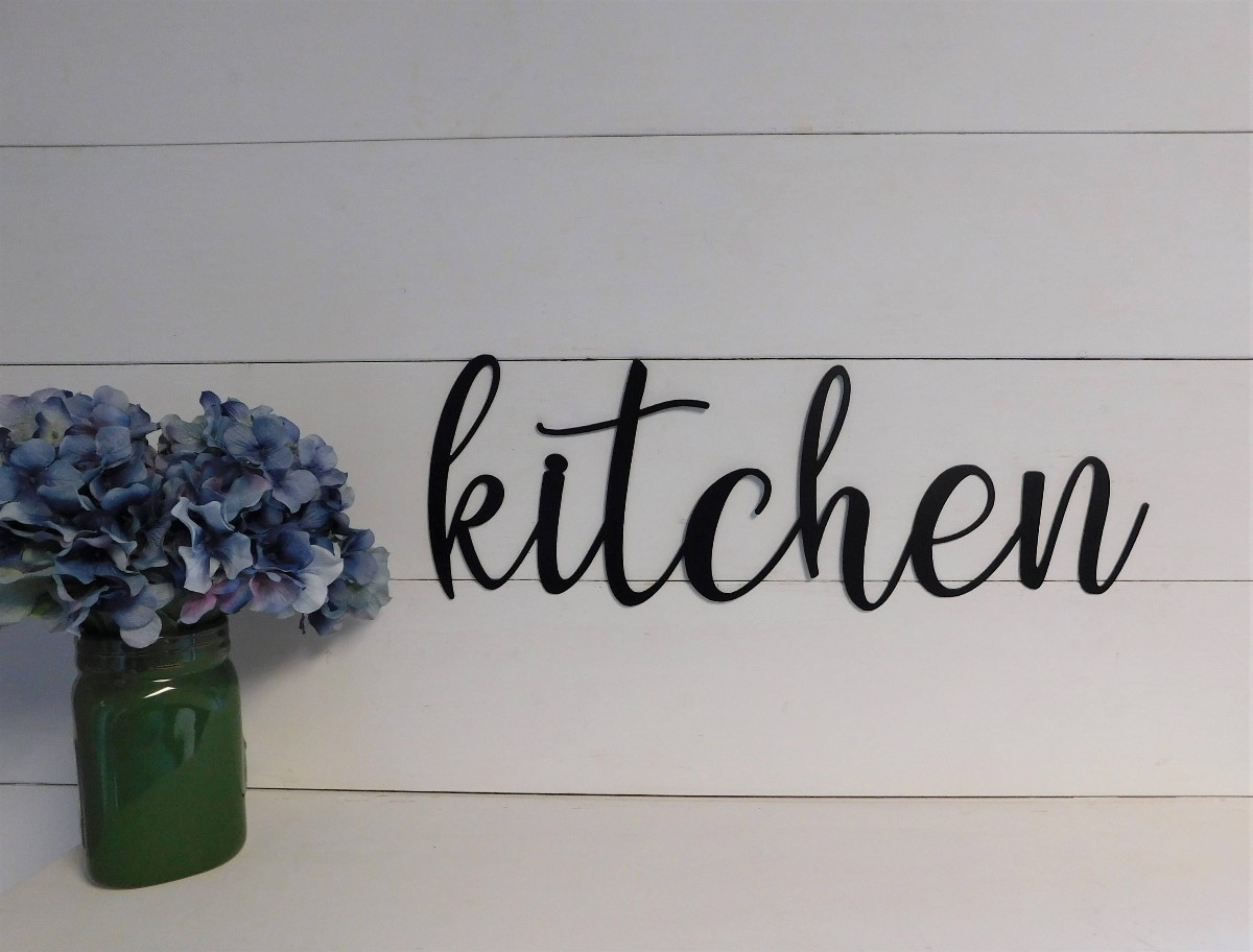 Kitchen Sign, Metal Kitchen Sign, Rustic Word Art Sign, Metal Signs