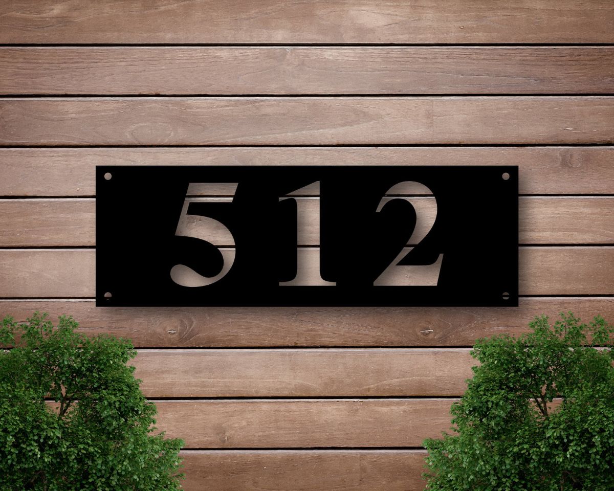 Metal House Numbers, Address Sign, House Number Plaque, Metal Address