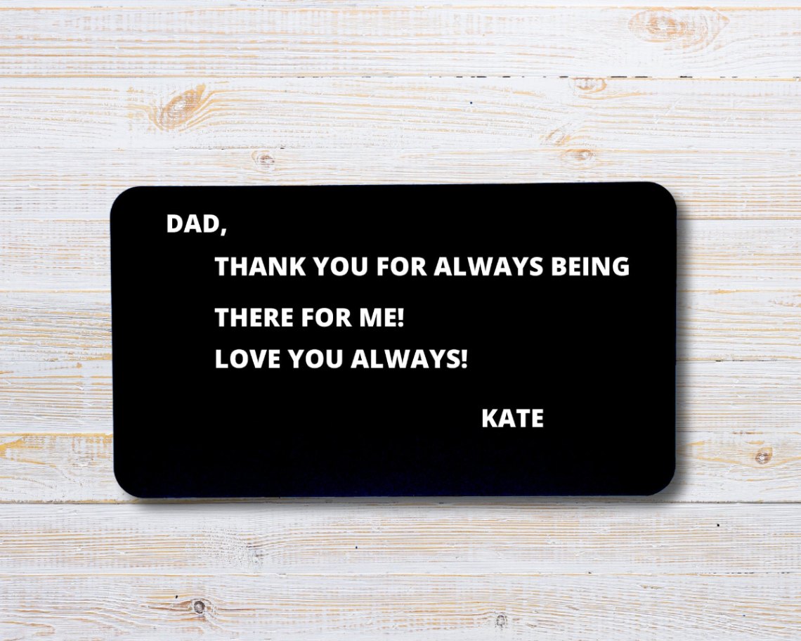 Metal Wallet Insert, Custom Wallet Card, Engraved Wallet Card, Fathers Day,  Anniversary, Wedding Day Gift, Groom's Gift For Him, Valentines – Pamotee