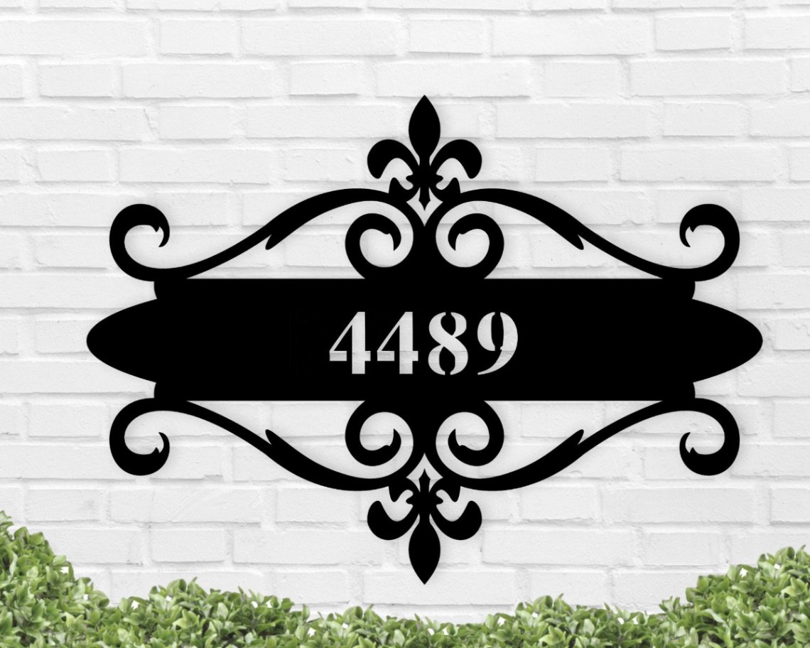 Custom Metal Address Sign - Wilderness Rustic Sign - Metal House Number Sign - Outdoor - Gift Ideas - Address Plaque - Housewarming Gift