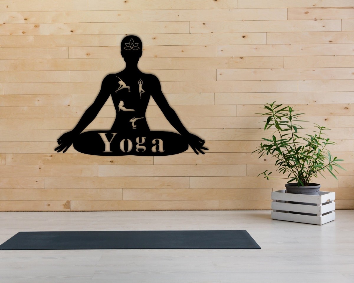 Yoga Sign Personalized, Home Yoga Sign, Personalized Yoga Sign, Yoga Sign For Home Metal Sign, Custom Yoga Sign, Yoga Decor, Yoga Decoration