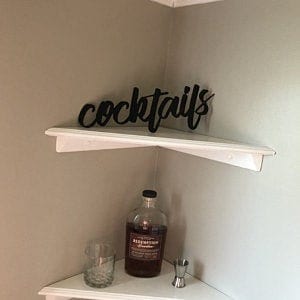 Metal Cocktails Sign, Home Bar Decor, Home Bar Gift Idea, Bar Sign, Alcohol Bar Accessories, Drink Sign