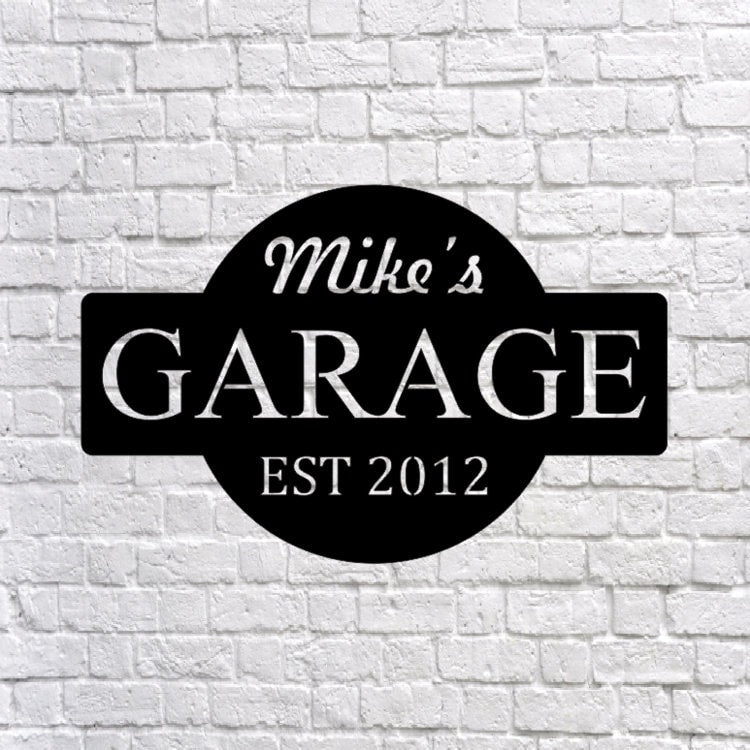 Personalized Metal Garage Sign, Garage Wall Decor, Metal Wall Decor, Garage Decor, Personalized Home Decor, Metal Wall Art