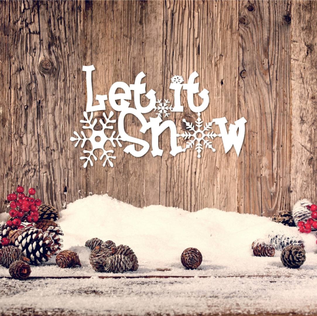 Let It Snow Metal Sign - Winter Decor - Snowflake Winter Sign - Holiday Decor - Rustic Metal Christmas Sign - Snow Metal Wall Decor