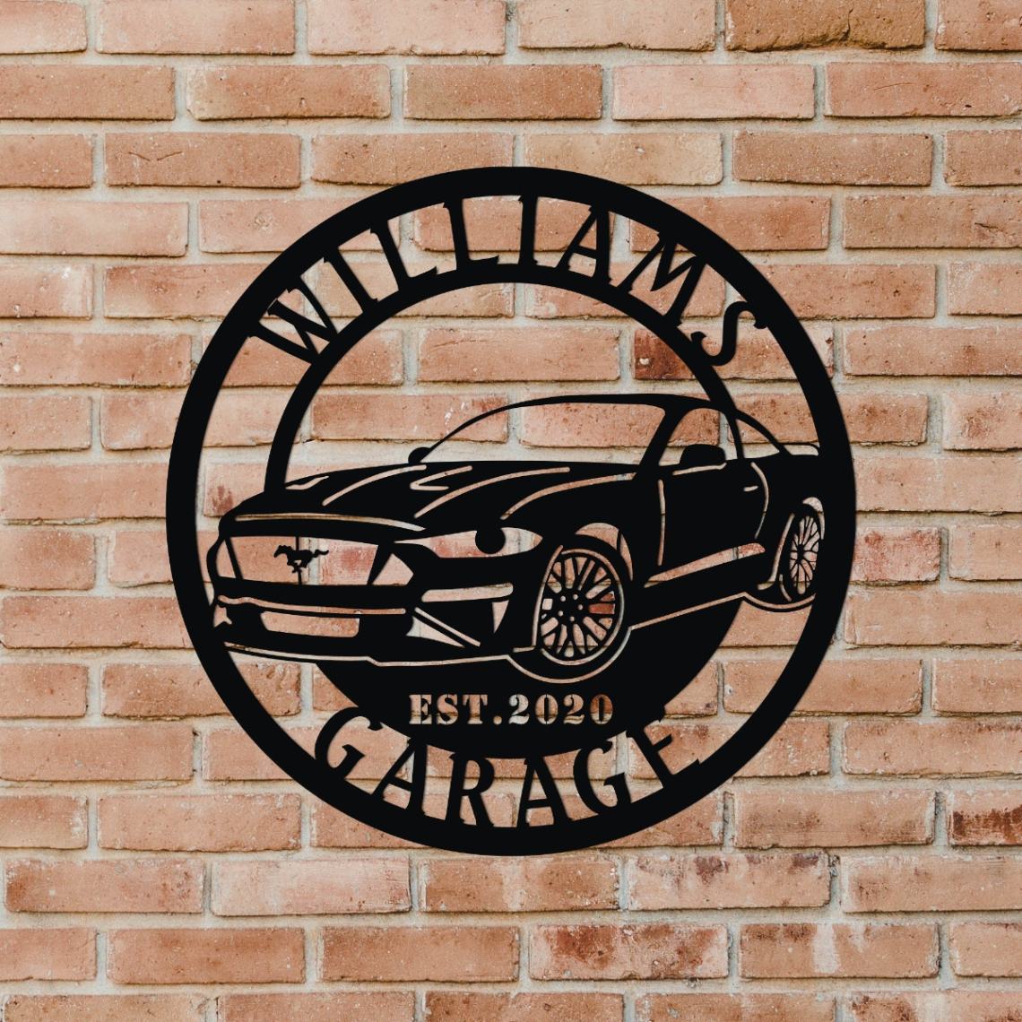 Ford Mustang Metal Sign, Garage Sign, Car Sign, Metal Art, Cut Metal Sign