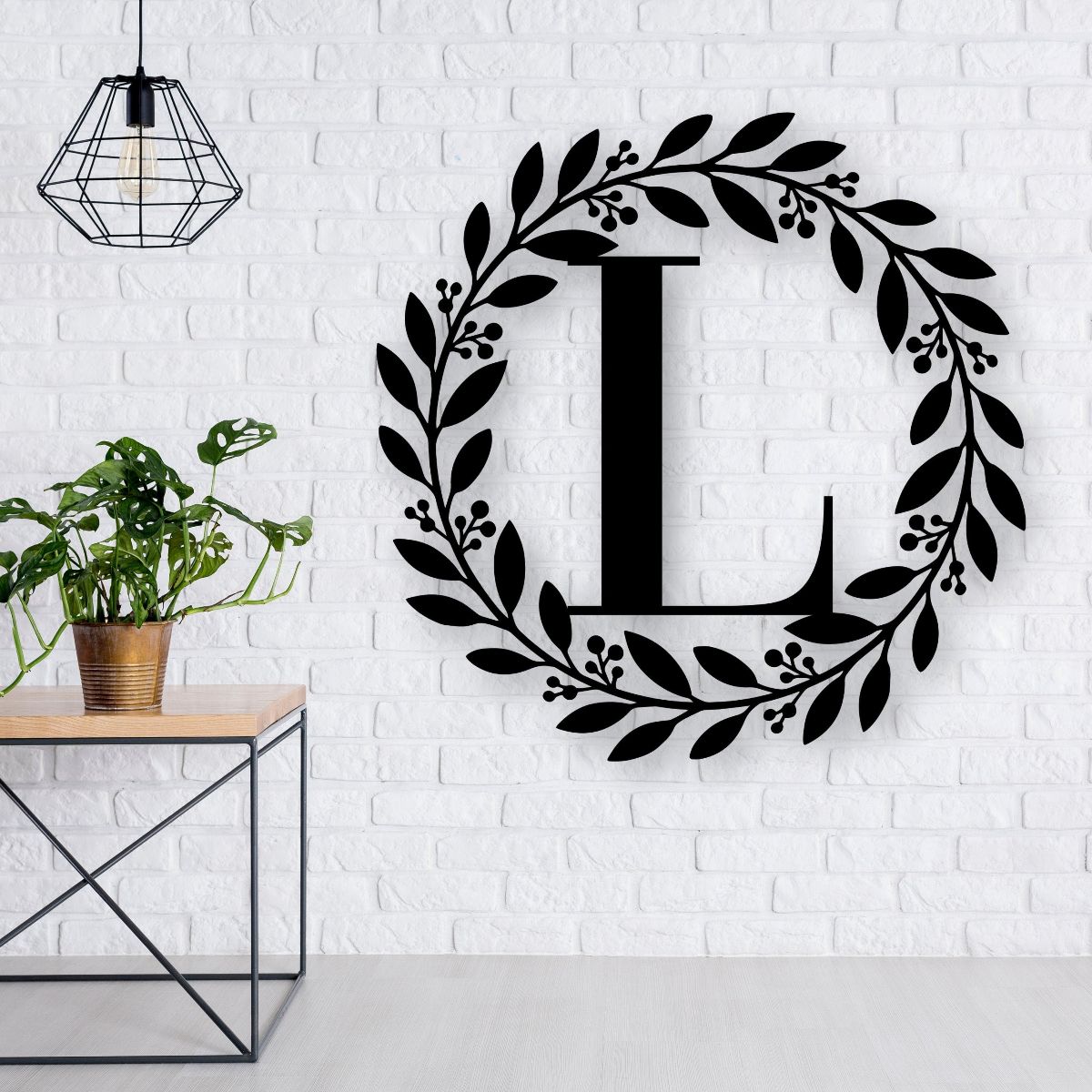 Personalized Classic Initial Metal Sign, Metal Wall Art, Housewarming