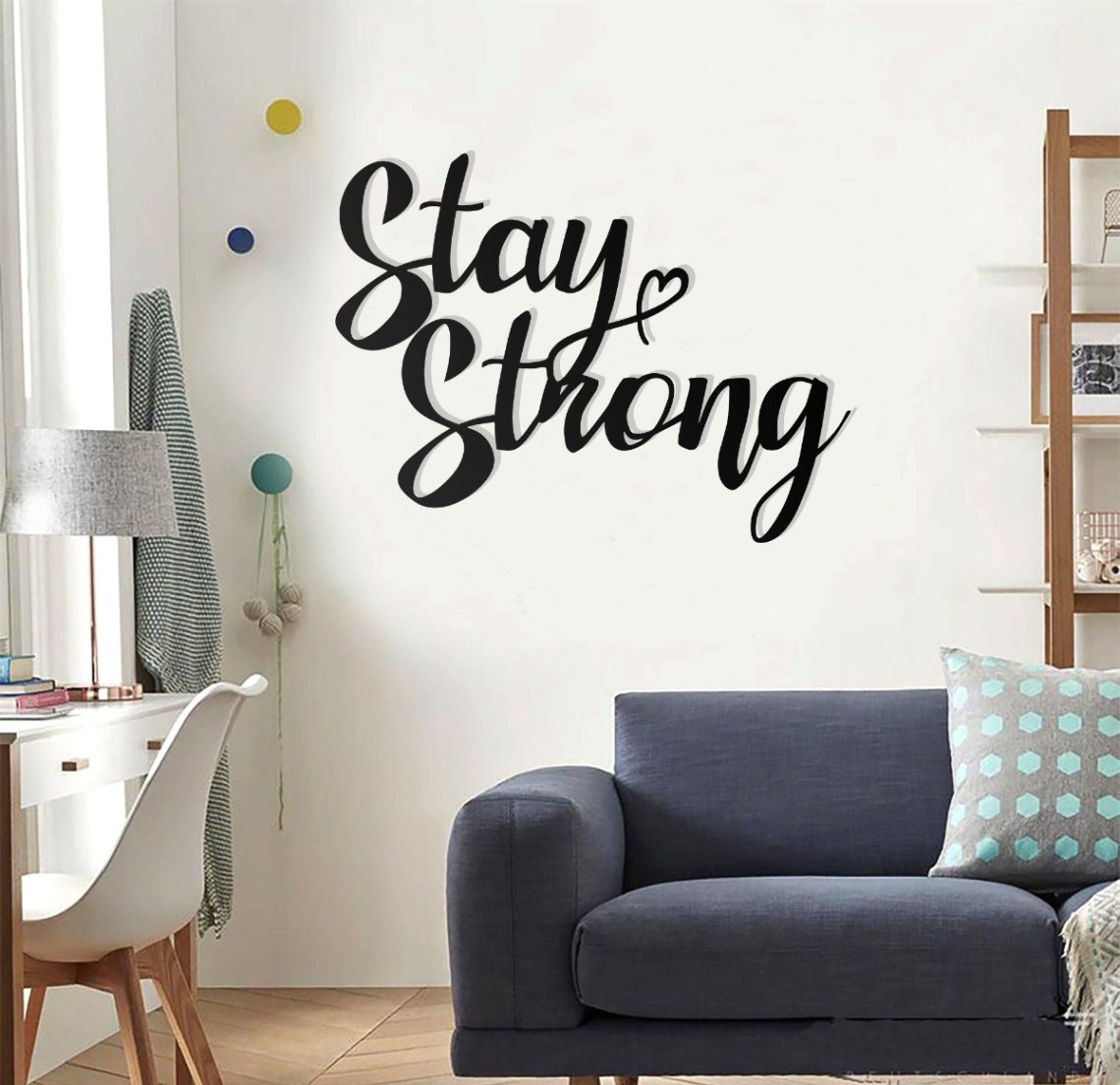 Stay Strong Metal Wall Sign, Motivation Letter, Motivational Lettering, Metal Wall Hangings, Gift Stay Strong, Words Metal Wall Design