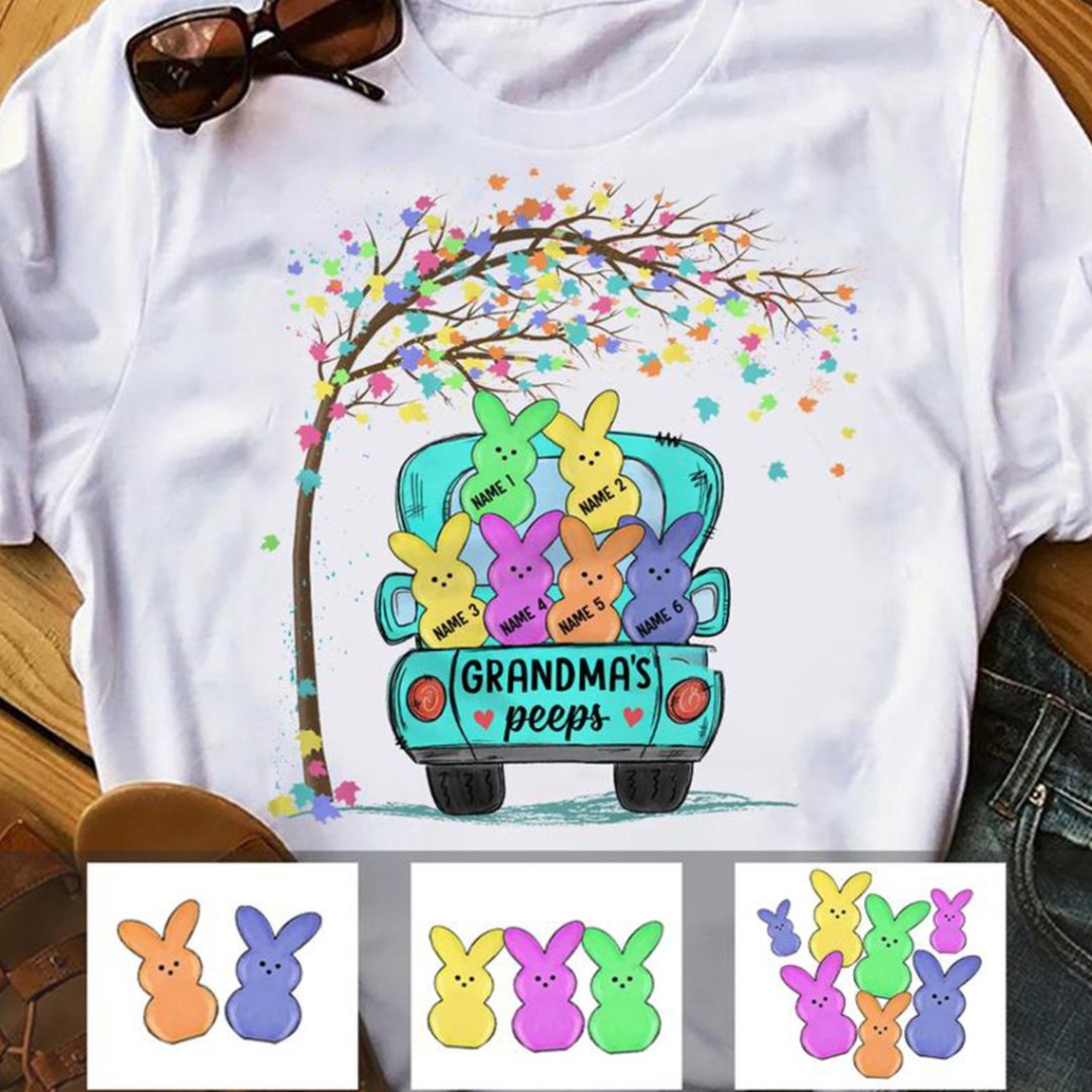 Personalized Grandma Peeps Easter T Shirt