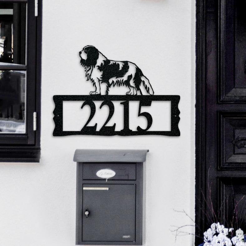 Cavalier King Charles Spainel -house Numbers - Metal Address Plaque For House, Address Number, Metal Address Sign, House Numbers
