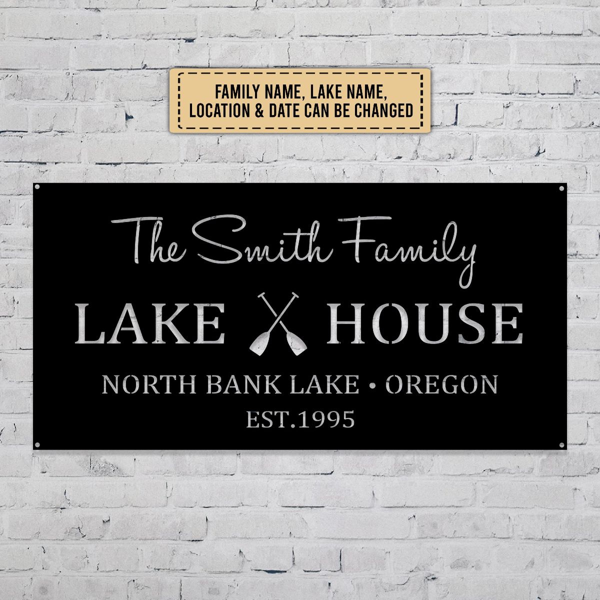 Personalized Name Lake House Metal Signs, Family Name Lake House Est Date Metal Sign, Lake House Decor, Lake House Sign