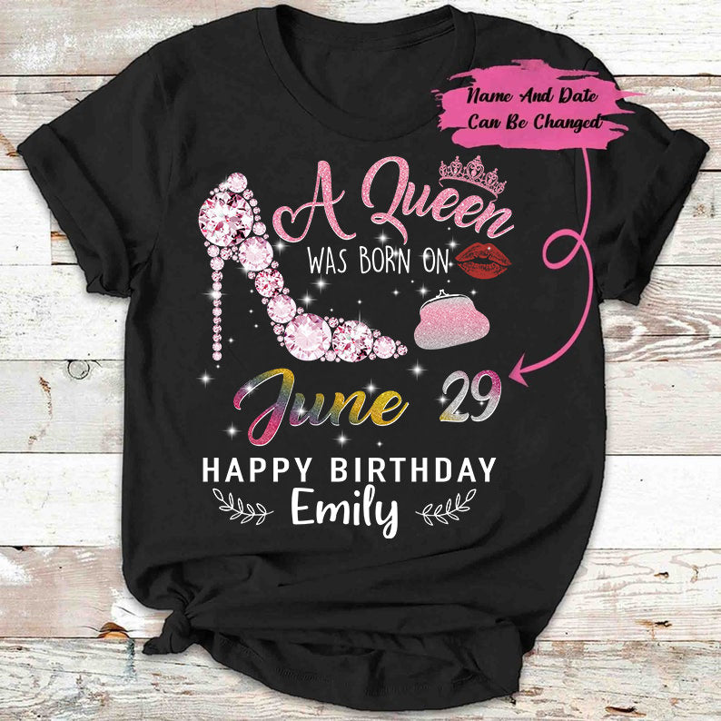 A Queen Was Born In June Shirt, June Queen Shirt, Happy Birthday To Me Tee, June Birthday Party Girl Shirt, June Girl Happy Birthday Shirt