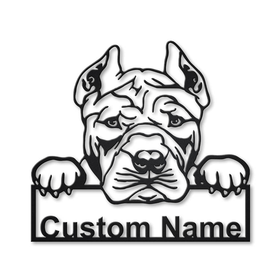 Personalized American Bully Dog Metal Sign Art, Custom Airedale Terrier Metal Sign, Airedale