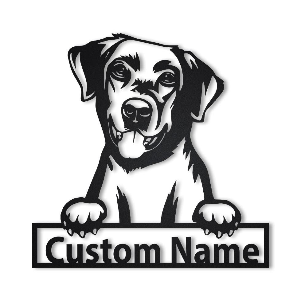Personalized Labrador Retriever Dog Metal Sign Art, Custom Labrador Retriever Metal Sign, Birthday Gift, Animal Funny, Fathers Day Gift
