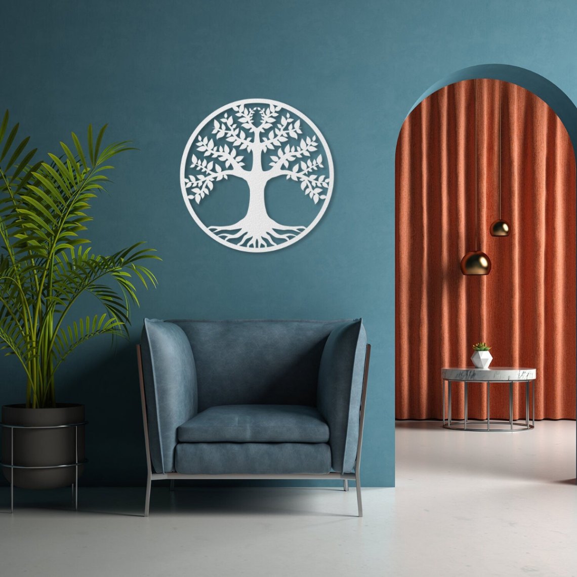 Tree Of Life Metal Wall Art, Family Wall Metal Decor, Metal Wall Decor