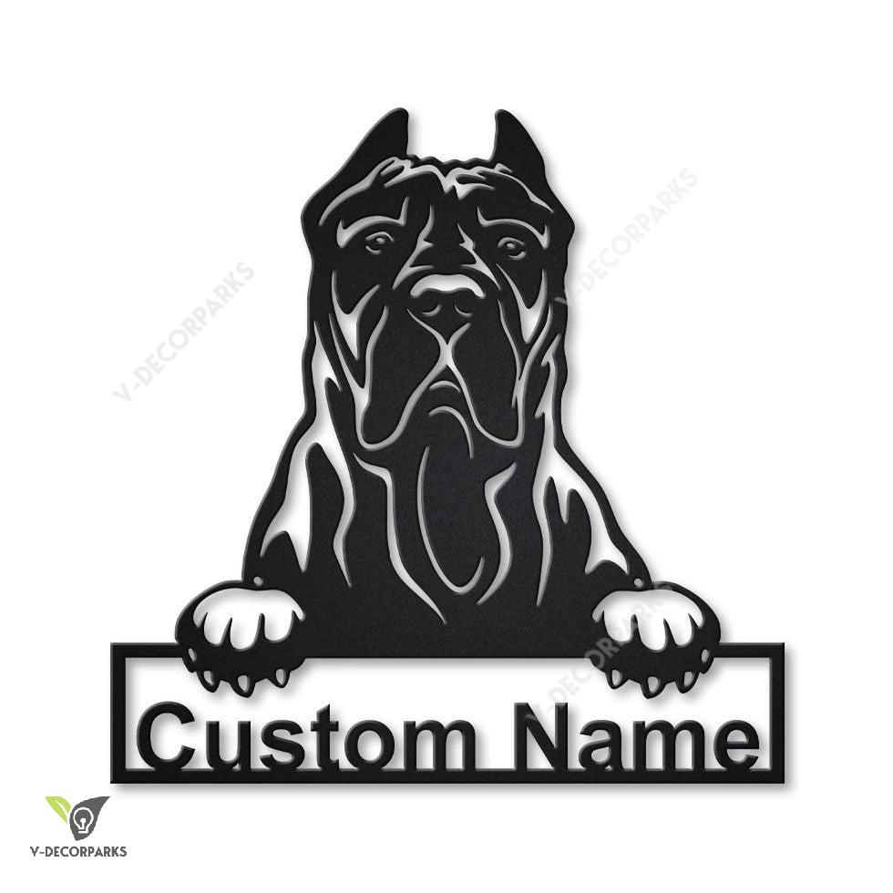 Personalized Presa Canario Dog Metal Sign Art, Custom Presa Canario Dog Metal Sign, Animal Funny, Father's Day Gift, Pets Gift