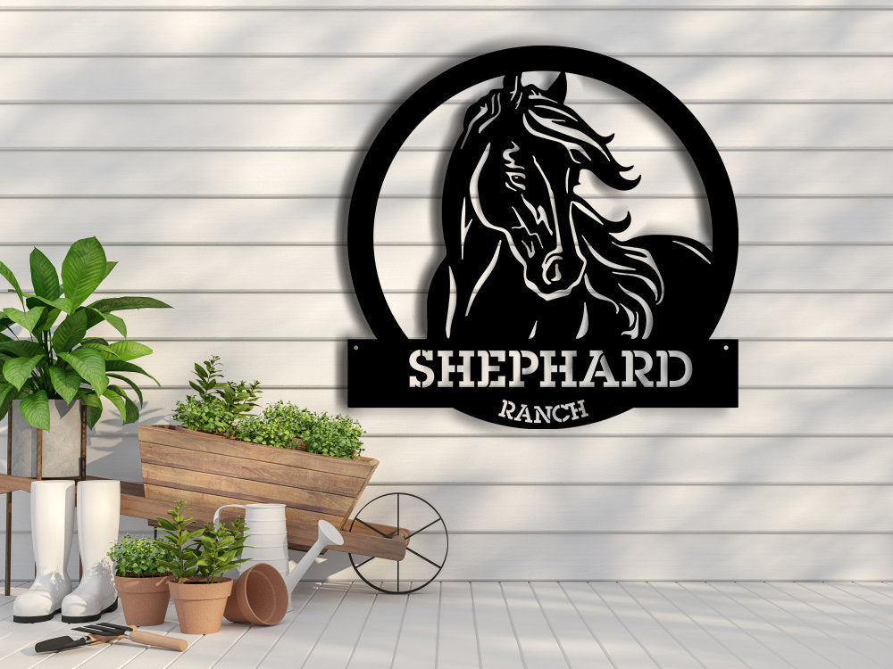 Custom Horse Sign, Metal Name Sign, Metal Sign, Personalized Metal