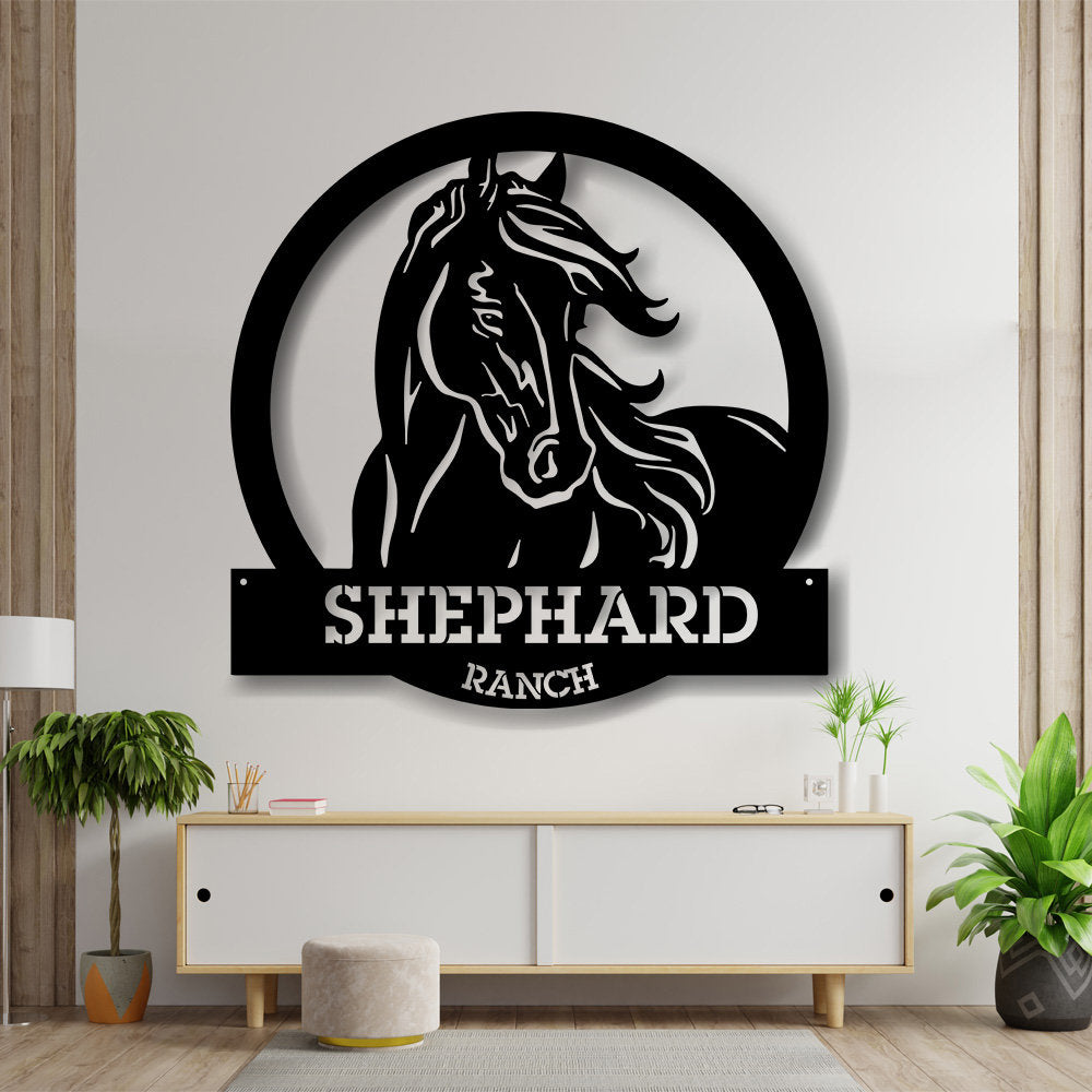 Custom Horse Sign, Metal Name Sign, Metal Sign, Personalized Metal