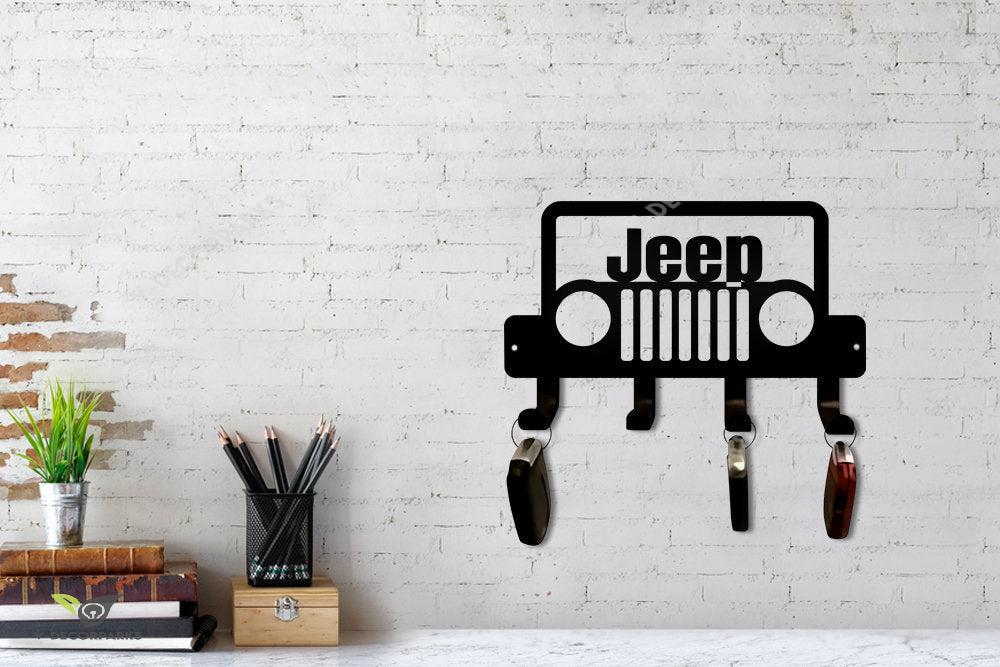 Custom Jeep Keychain Holder Metal, Keychain Holder, Jeep Lovers, Jeep Metal Art, Metal Sign For Jeep Lover, Metal Key Rack, Garage Decor