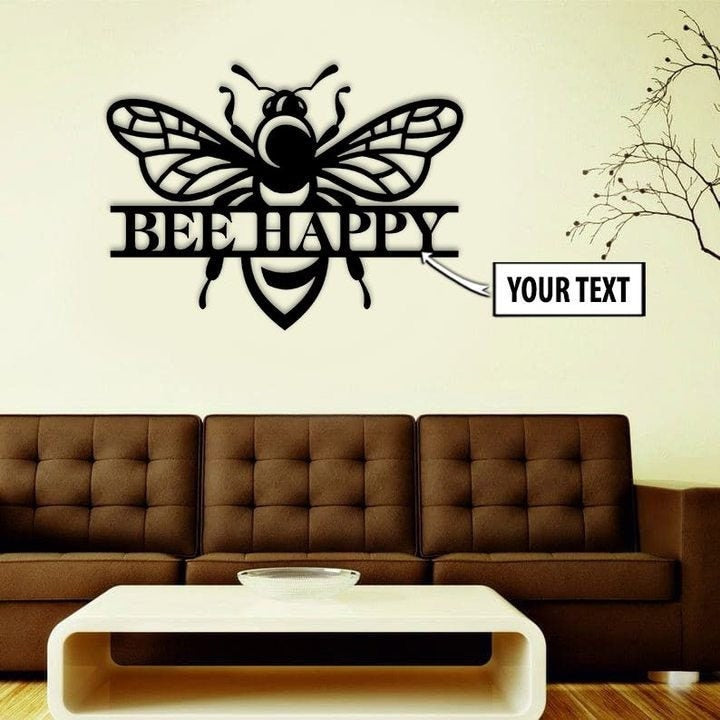 Metal Bee Sign, Honey Bee Family Sign, Bee Decor Farmhouse, Bumble Bee Sign, Custom Porch Sign, Beekeeper Gift, Bee Apiary Sign