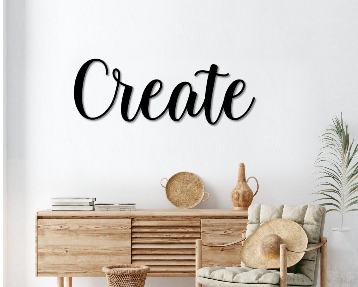 Create Metal Word Art, Kembara Script Word Art, Indoor Outdoor Create