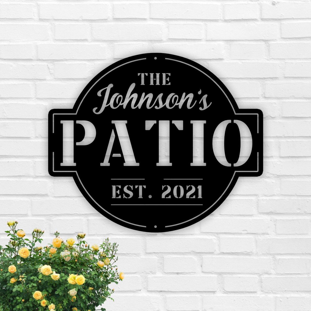 Personalized Family Name Patio Metal Sign, To The Patio
