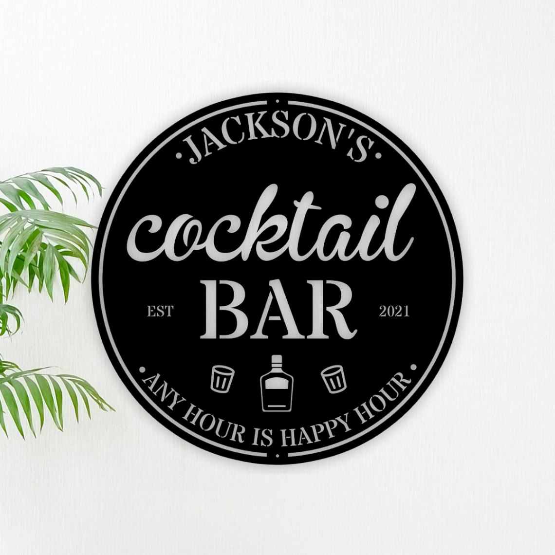 Cocktail Bar, Bar Signs, Personalized Bar Sign, Personalized Signs, Bar Decor, Man Cave, Metal Sign, Father's Day Gift, Custom Bar Sign