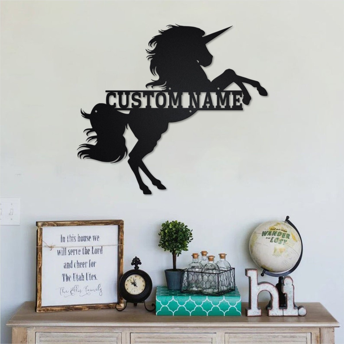 Personalized Unicorn Metal Sign, Unicorn Metal Wall Art, Unicorn Metal Wall Decor, Unicorn Lover