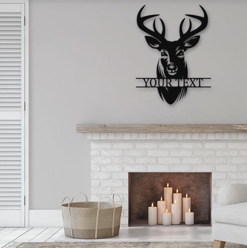 Personalized Deer Hunting Metal Wall, Housewarming Gift, Wall Decor, Hunting Lover Gift, Gift For Hunter, Gift For Fathers Day, Metal Sign