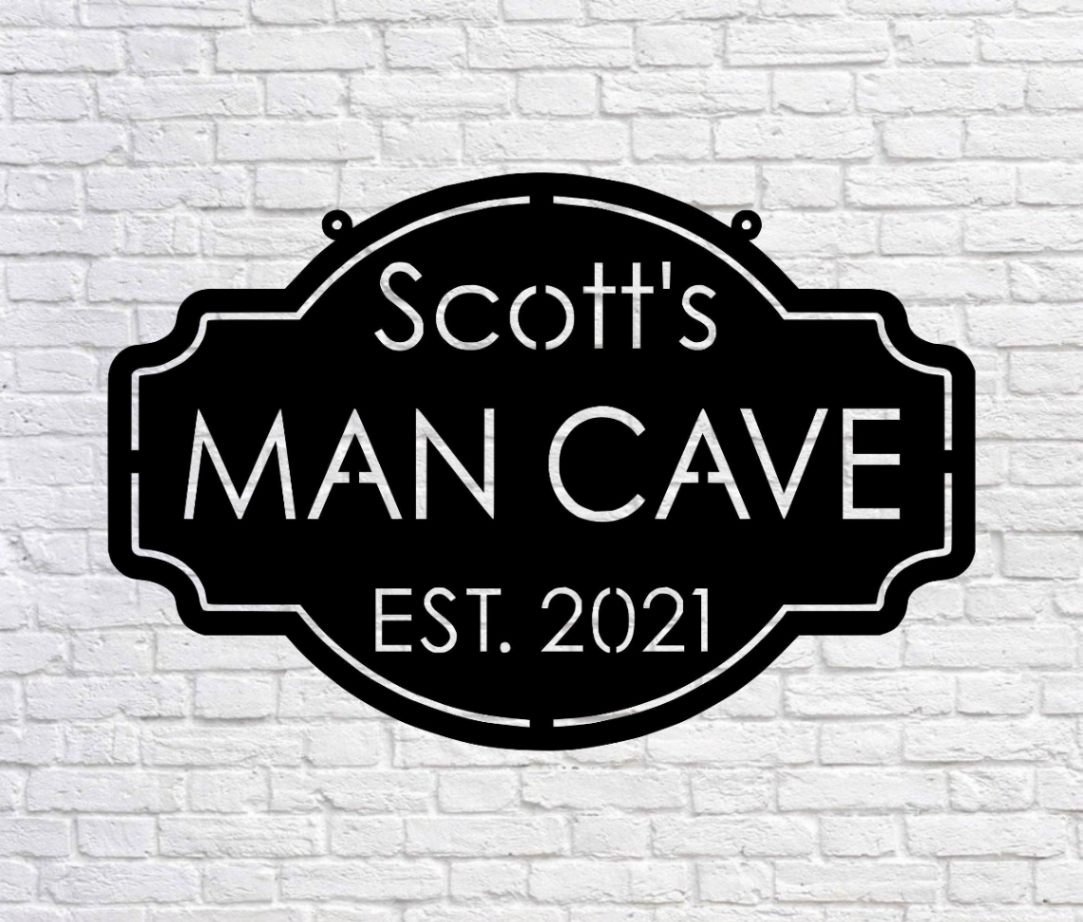 Personalized Metal Man Cave Sign, Man Cave Decor, Man Cave Metal Signs, Mancave Sign, Personalized Man Cave Sign Metal, Custom Man Cave Sign