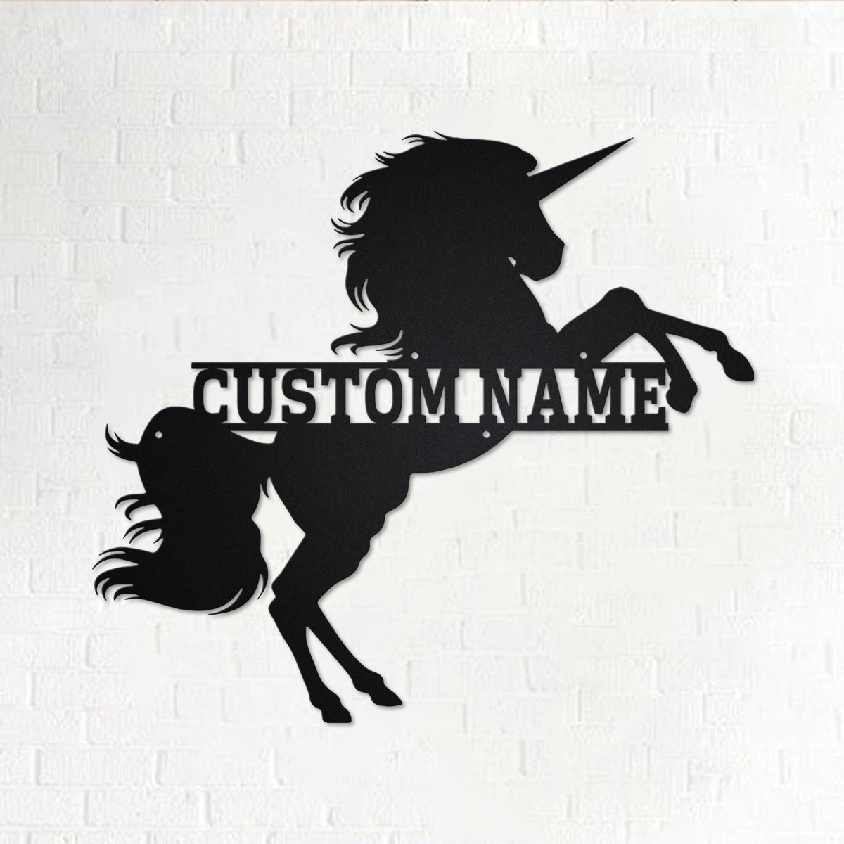 Personalized Unicorn Metal Sign, Unicorn Metal Wall Art, Unicorn Metal